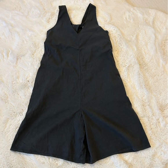 Standard James Perse Linen/Cotton Racerback Romper Black - Picture 5 of 9